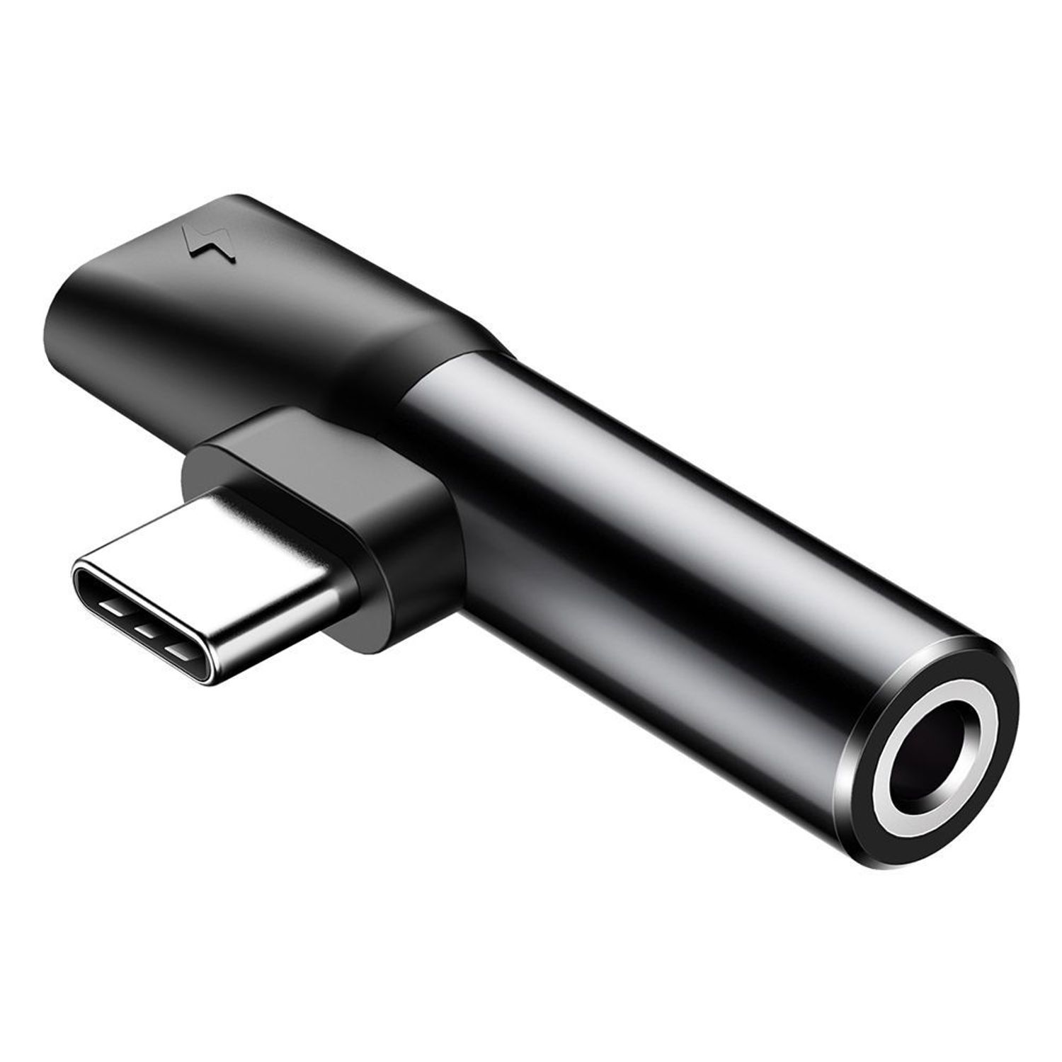 Adaptor Baseus L41, USB Type-C - USB Type-C / Jack 3.5mm Black (Negru) fotografia produsului View 3 L