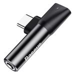 Adaptor Baseus L41, USB Type-C - USB Type-C / Jack 3.5mm Black (Negru) fotografia produsului
