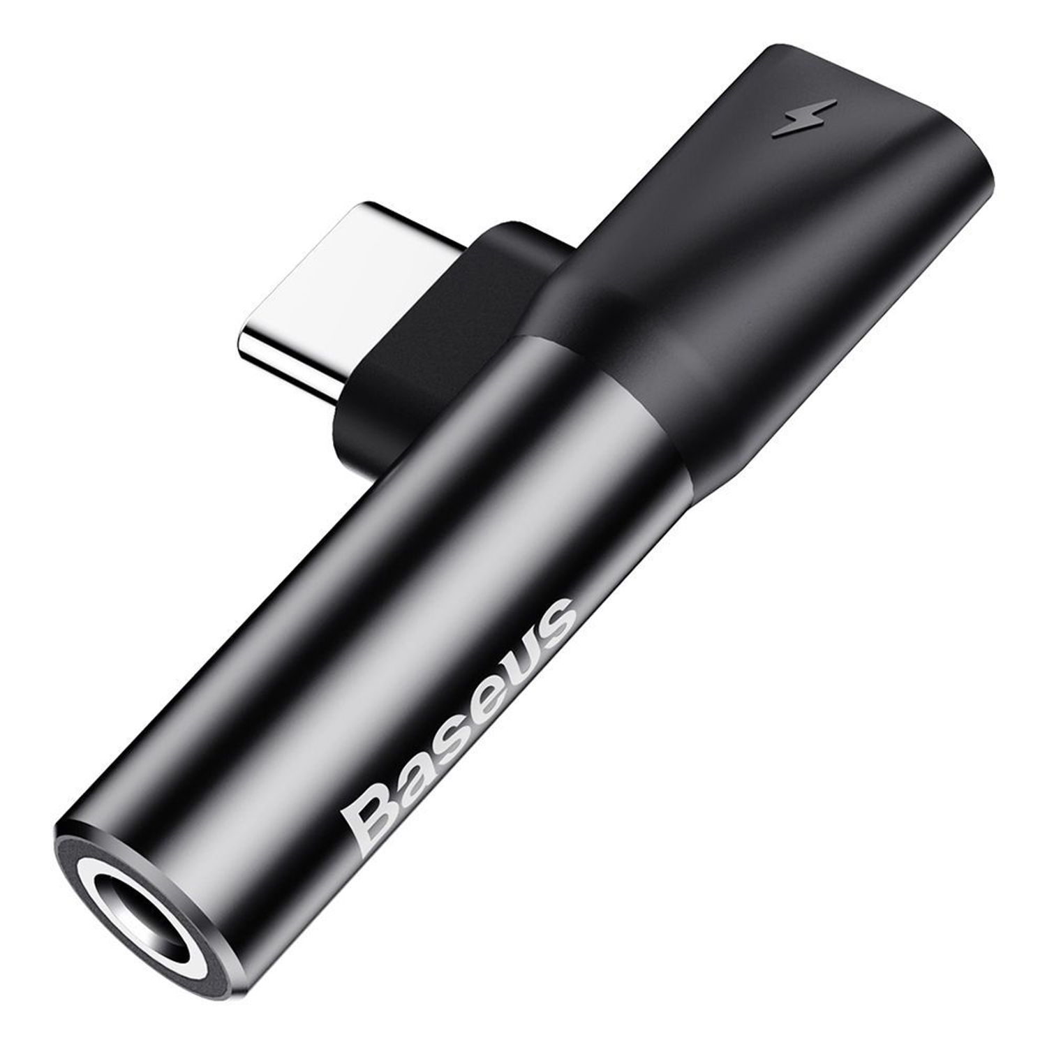 Adaptor Baseus L41, USB Type-C - USB Type-C / Jack 3.5mm Black (Negru) fotografia produsului