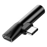 Adaptor Baseus L41, USB Type-C - USB Type-C / Jack 3.5mm Black (Negru) fotografia produsului View 2 S