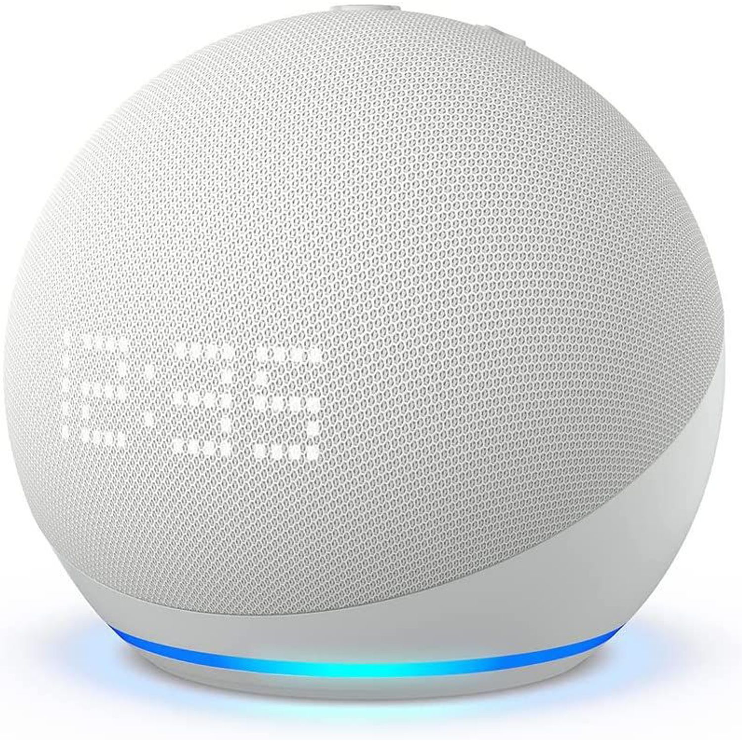 Boxa portabila Amazon Echo Dot 5th Gen, cu ceas, Wi-Fi, Bluetooth, Cu Asistent Personal Alexa (Alb) fotografia produsului View 2 L