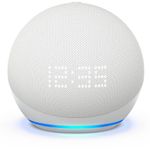 Boxa portabila Amazon Echo Dot 5th Gen, cu ceas, Wi-Fi, Bluetooth, Cu Asistent Personal Alexa (Alb) fotografia produsului