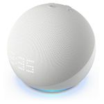 Boxa portabila Amazon Echo Dot 5th Gen, cu ceas, Wi-Fi, Bluetooth, Cu Asistent Personal Alexa (Alb) fotografia produsului View 3 S