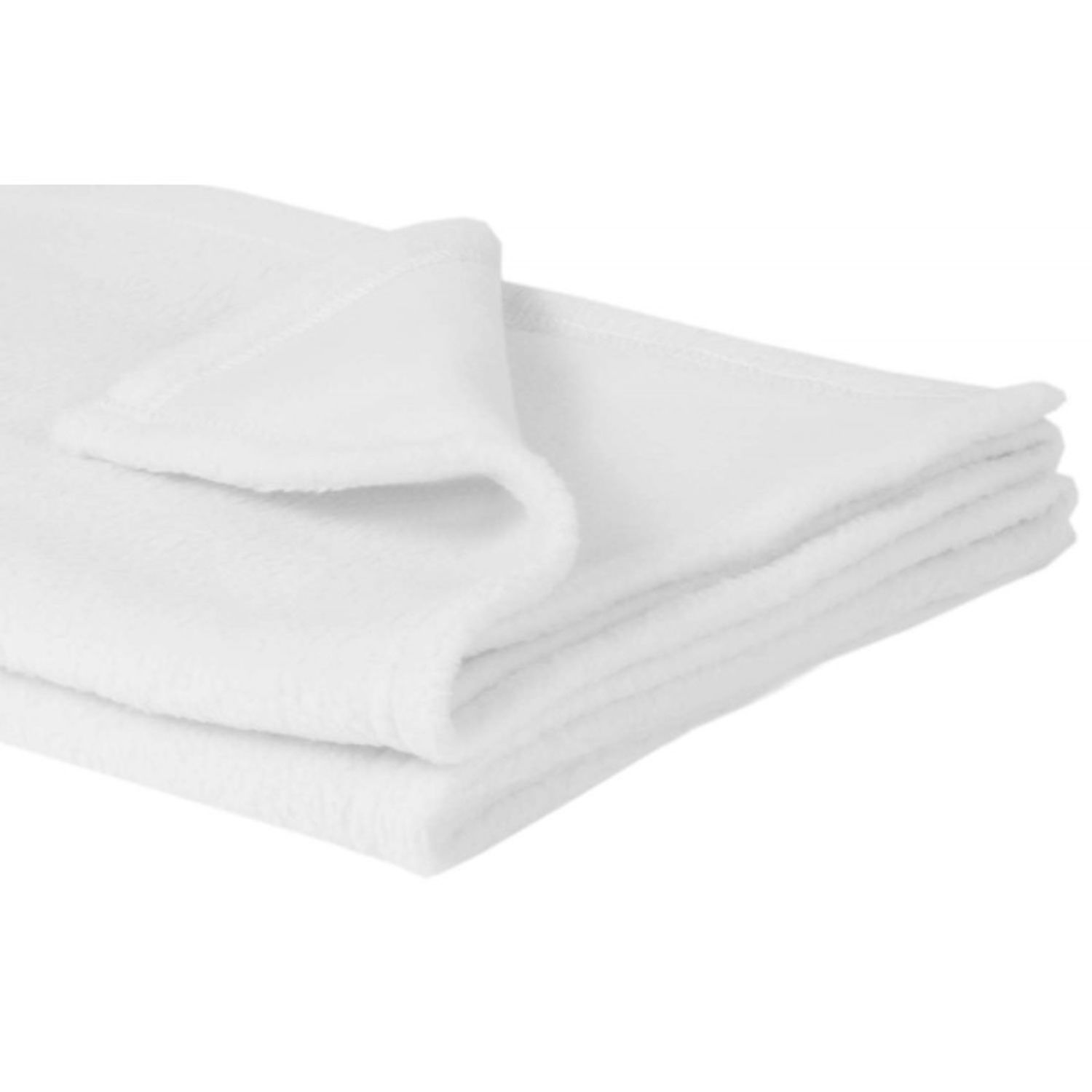Paturica fleece 75 x 100 cm Alb fotografia produsului View 2 L
