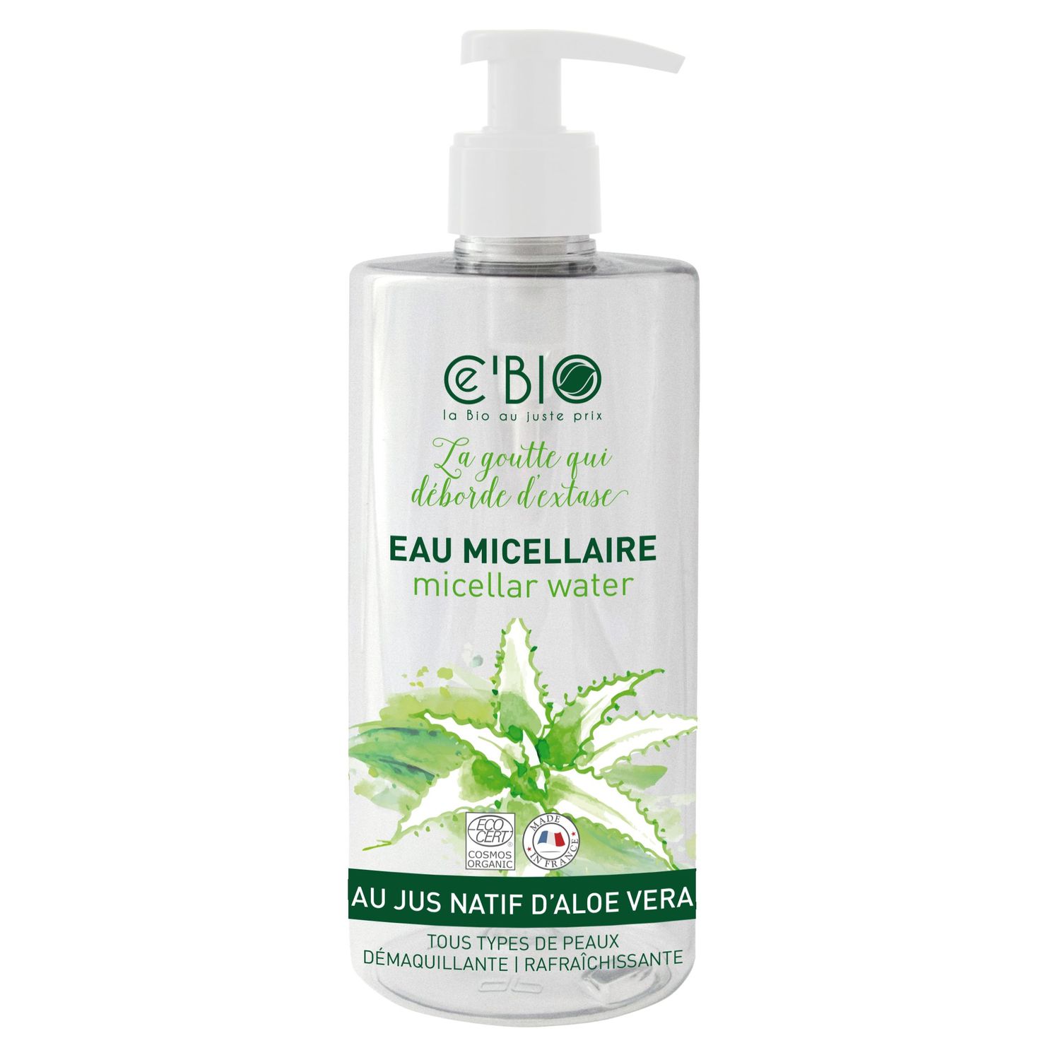 Apa micelara organica cu aloe vera 500 ml CE'BIO fotografia produsului