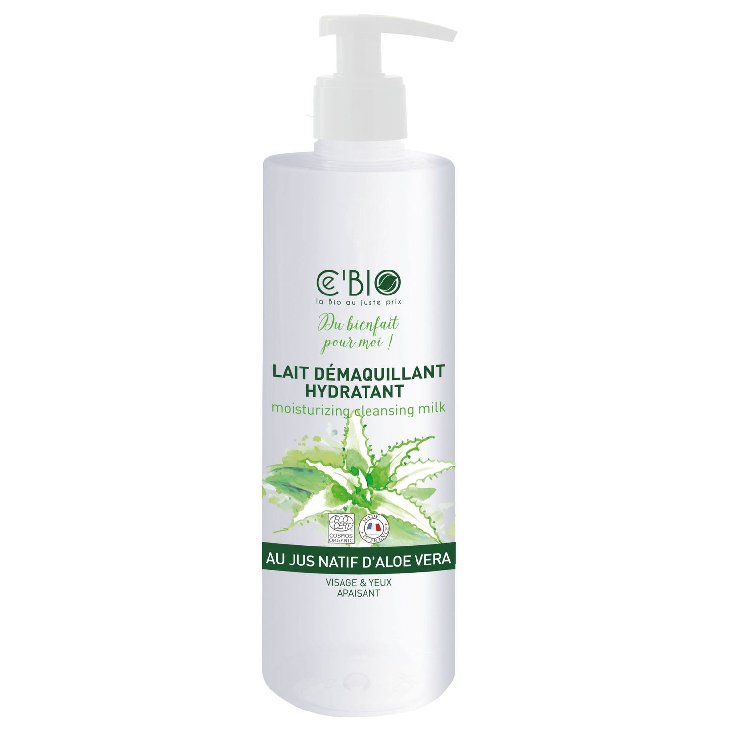 Lapte demachiant organic cu aloe vera 200 ml CE'BIO fotografia produsului