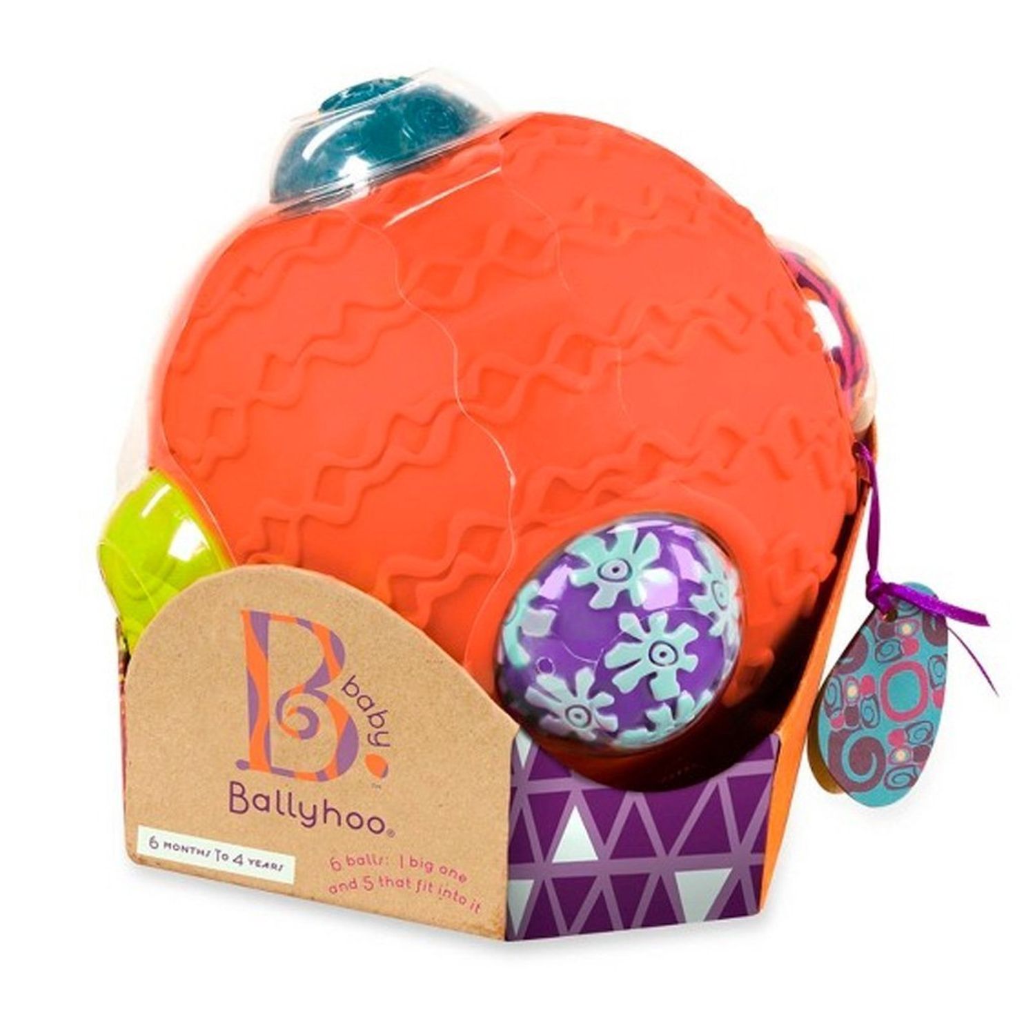 Set 6 mingi colorate B.Toys fotografia produsului View 3 L