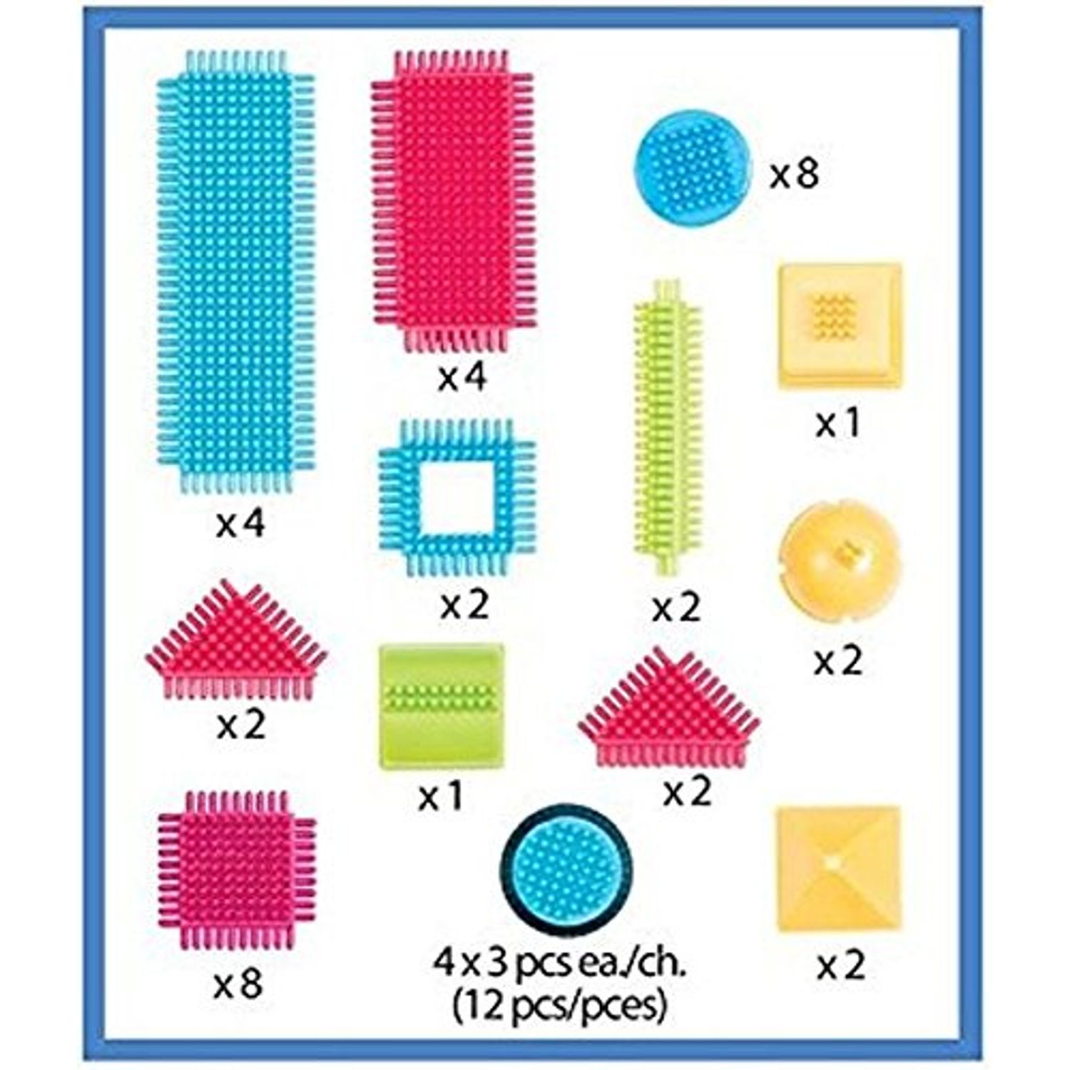 Cutie 50 cuburi de construit Bristle Blocks fotografia produsului View 2 L