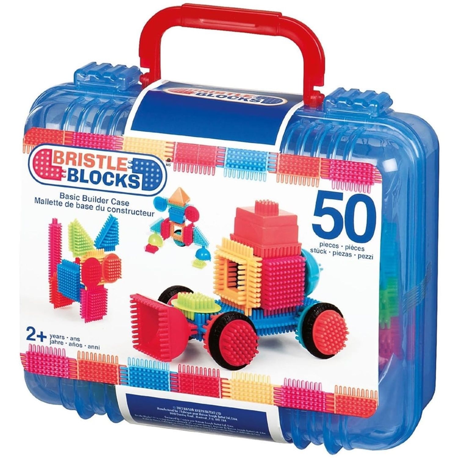 Cutie 50 cuburi de construit Bristle Blocks fotografia produsului