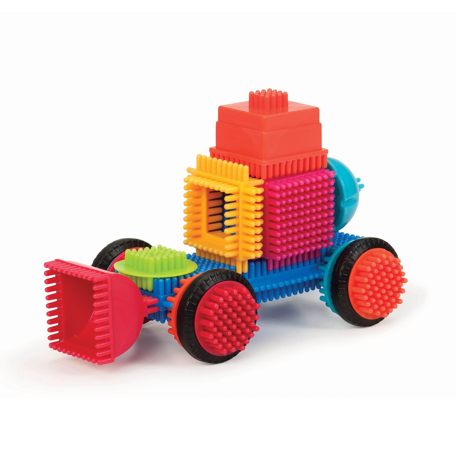 Set verde 80 cuburi de construit Bristle Blocks fotografia produsului View 7 L