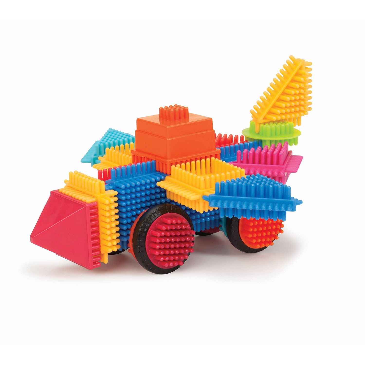 Set verde 80 cuburi de construit Bristle Blocks fotografia produsului View 10 L