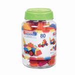 Set verde 80 cuburi de construit Bristle Blocks fotografia produsului