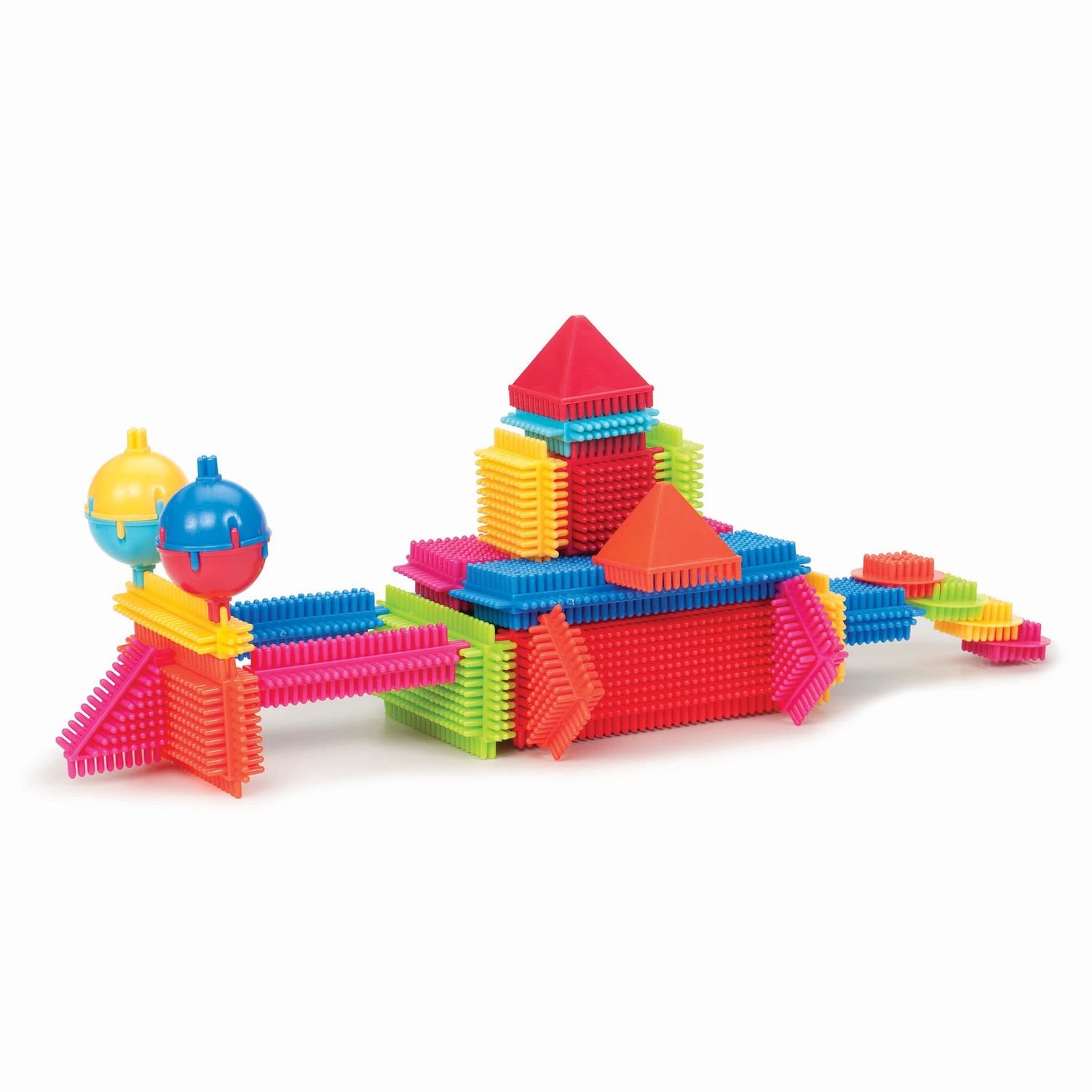 Set verde 80 cuburi de construit Bristle Blocks fotografia produsului View 6 L