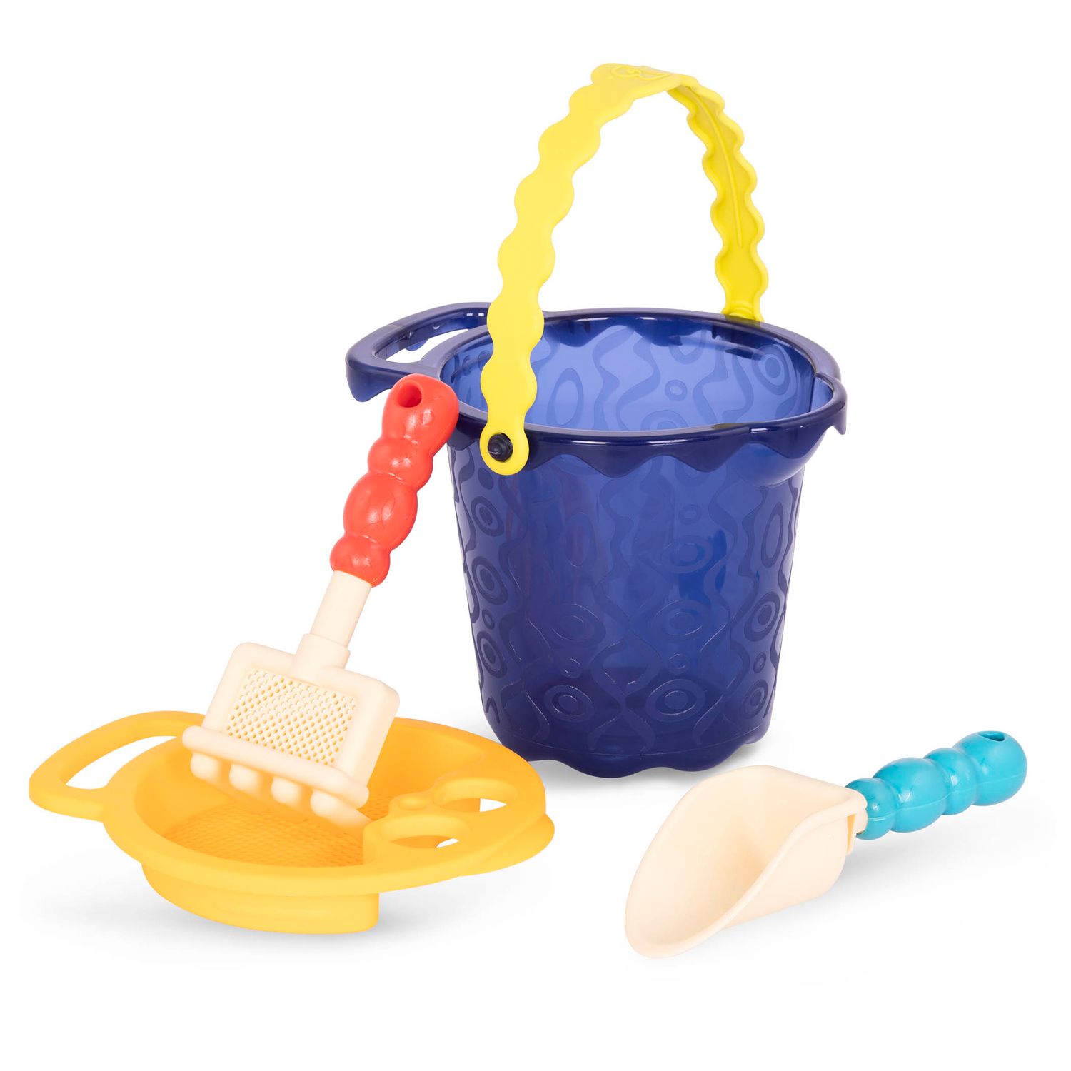 Galeata cu 9 jucarii de nisip albastra B.Toys fotografia produsului View 3 L