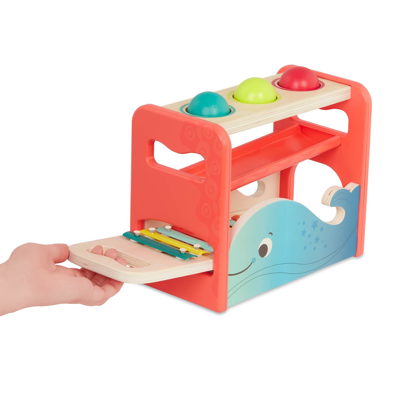 Banc cu ciocan, bile si xilofon din lemn B.Toys fotografia produsului View 6 L