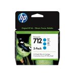 Cartus Cerneala HP 712, 29 ml, 3 buc (Cyan) fotografia produsului