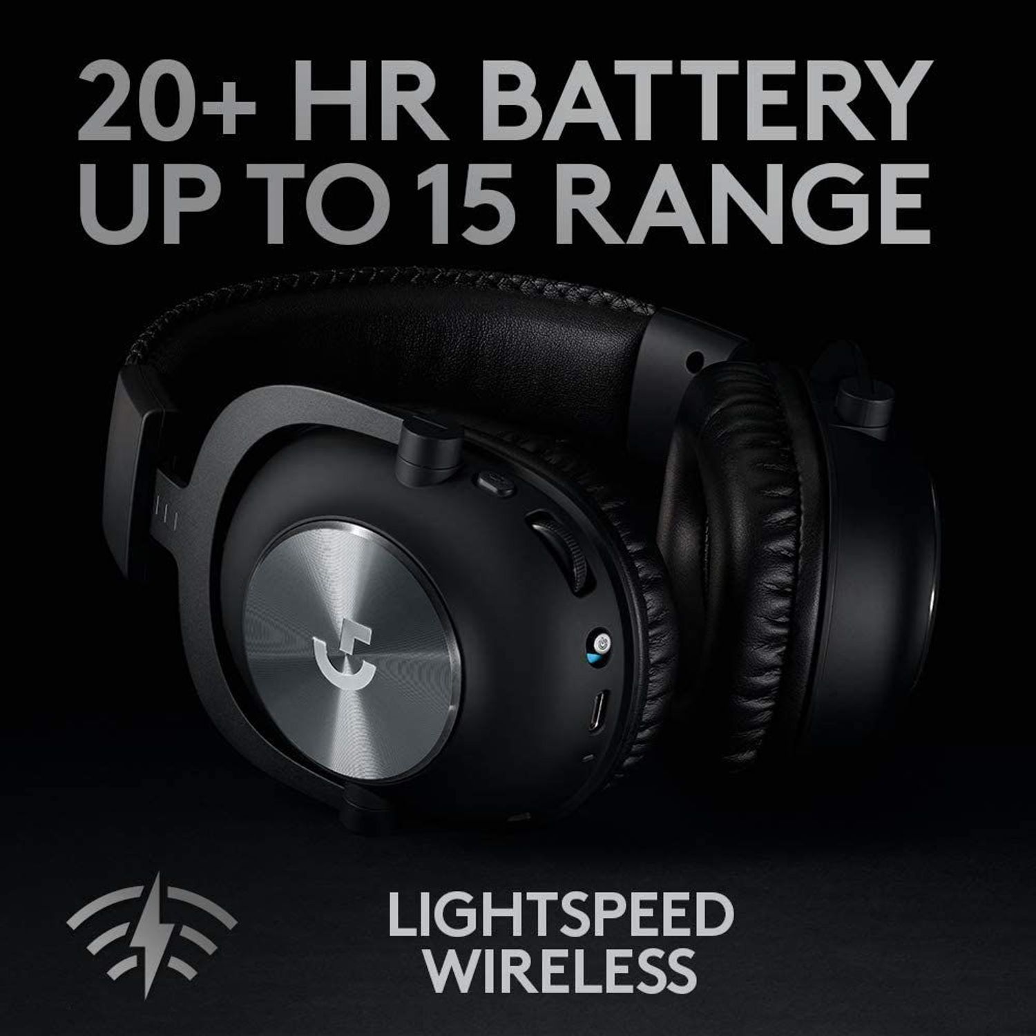 Casti Gaming Wireless Logitech Pro X Lightspeed, Microfon, Surround 7.1 (Negru) fotografia produsului View 4 L