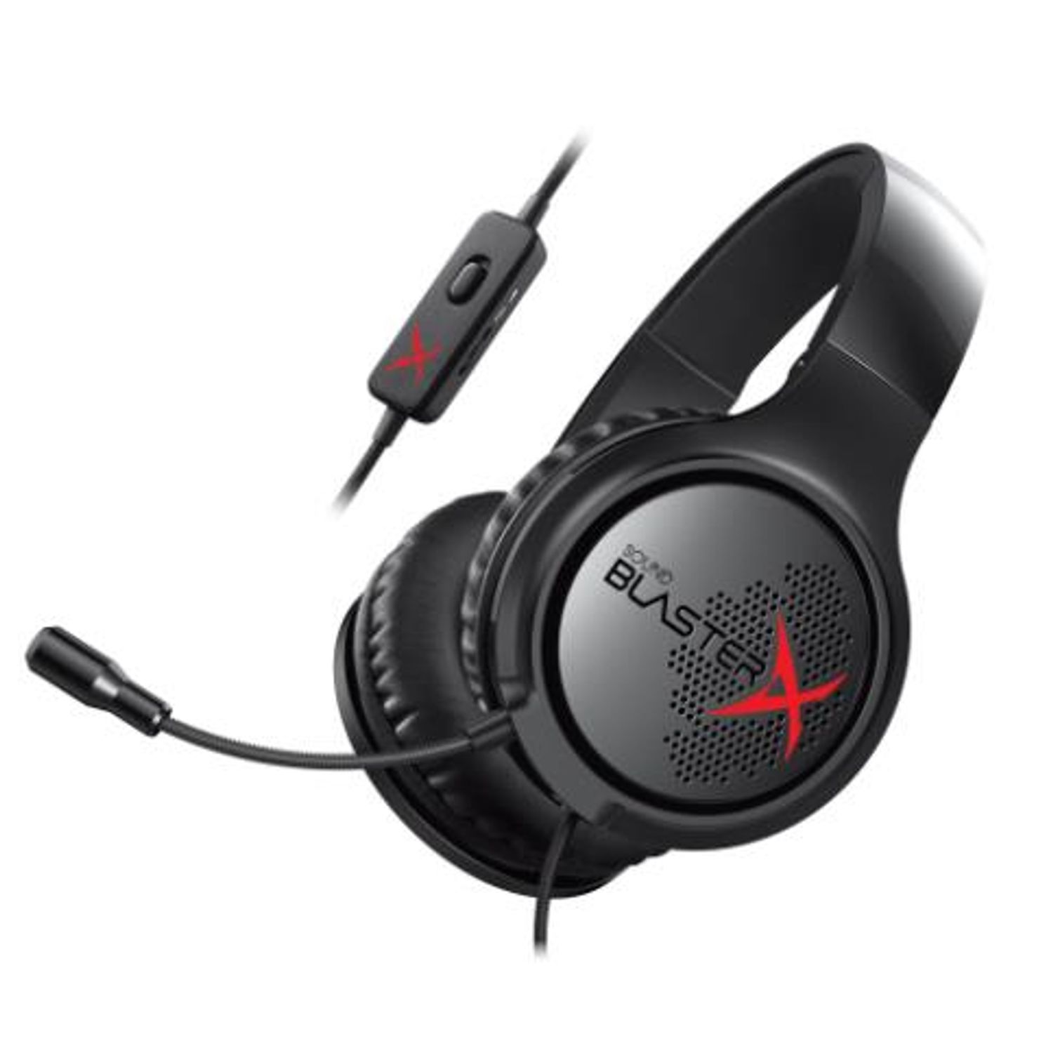 Casti cu Microfon Creative Sound BlasterX H3 Gaming, (Negru/Rosu) fotografia produsului