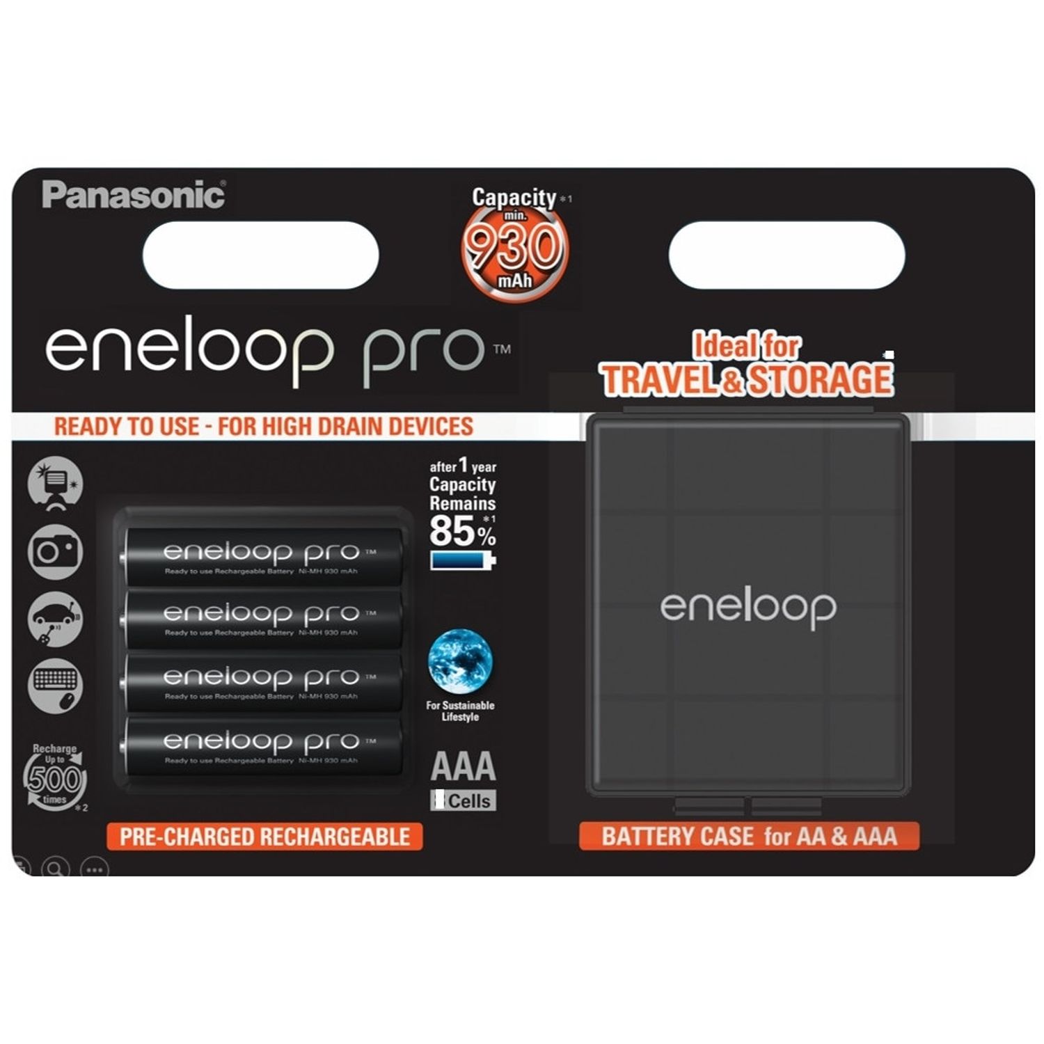 Set 4 Acumulatori Panasonic Eneloop Pro AAA, 930mAh fotografia produsului
