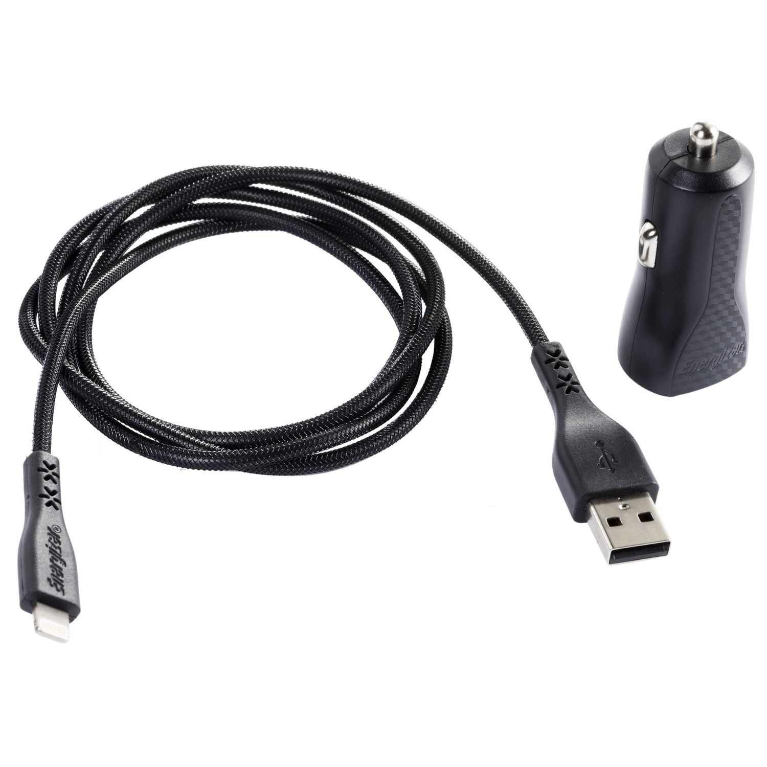 Incarcator auto Energizer LifeTime, 3.4A, 2USB, Cablu Lightning inclus, 1.2m, Negru fotografia produsului View 4 L