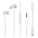 Casti In-Ear Energizer UIL35WH2, Jack 3.5mm, Microfon + adaptor Lightning (Alb) fotografia produsului