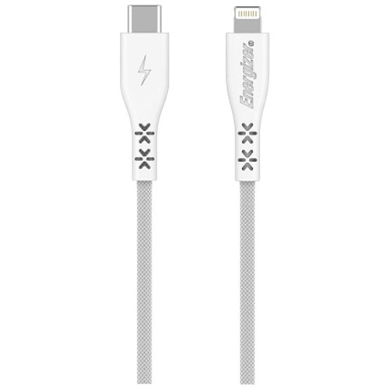 Cablu de date Energizer LW C411LKWH Lightning/USB-C, lungime 2m, Alb fotografia produsului
