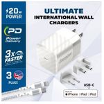 Incarcator retea Energizer A20MUL, 20W + cablu USB-C (Alb) fotografia produsului View 3 S