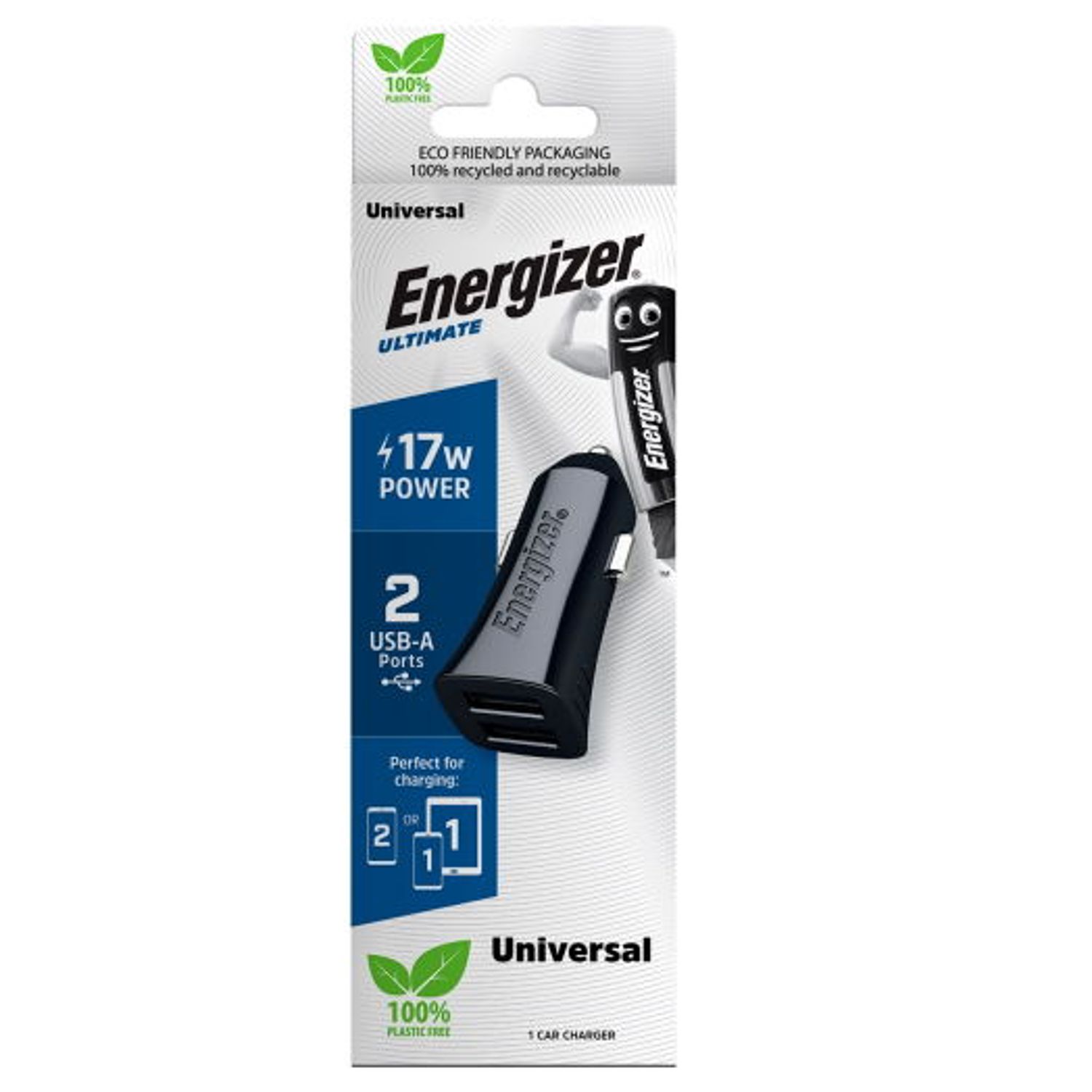 Incarcator auto Energizer D17, 17W, USB (Negru) fotografia produsului View 2 L