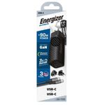 Incarcator retea Energizer A90MUC, 90W + cablu USB-C (Negru) fotografia produsului View 2 S