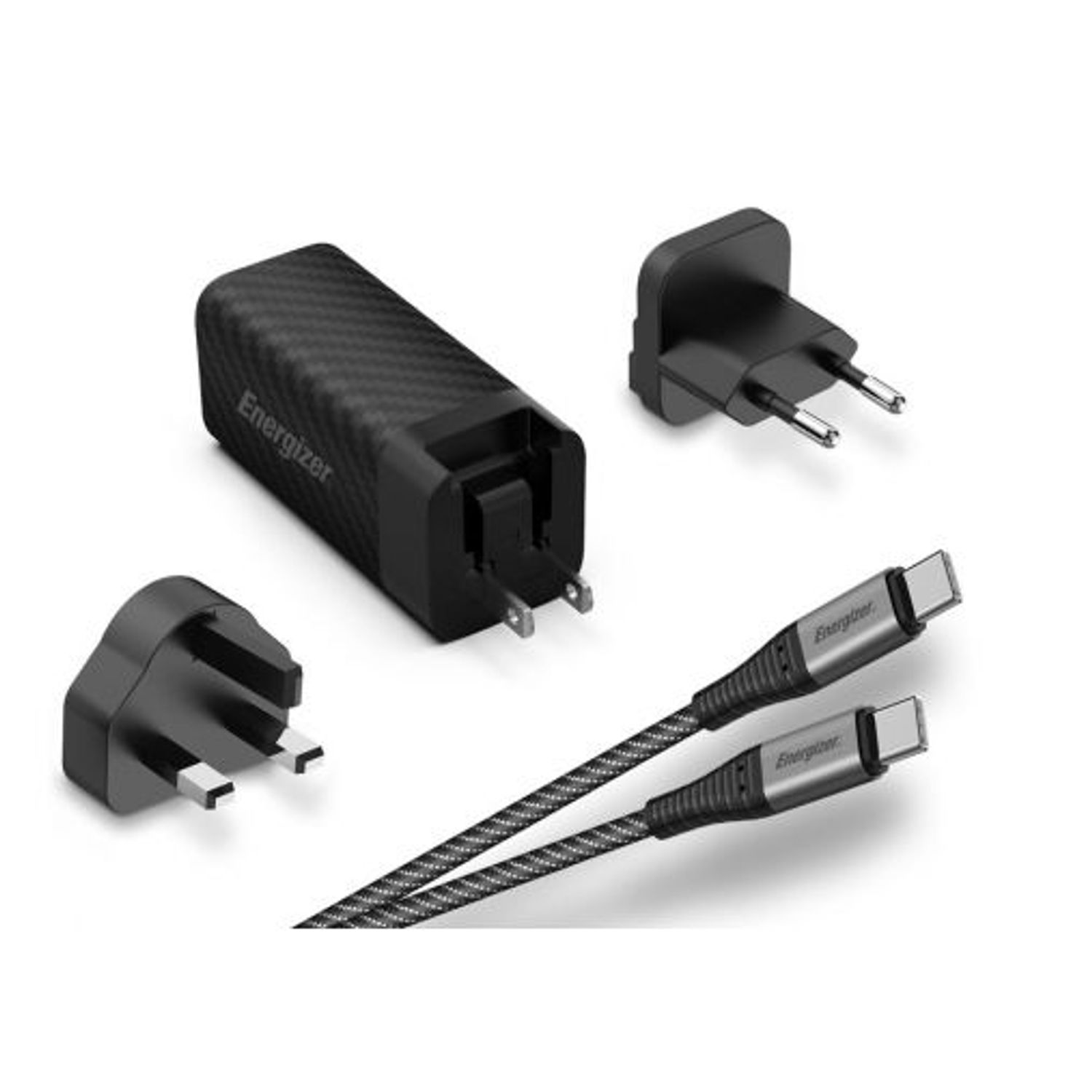 Incarcator retea Energizer A90MUC, 90W + cablu USB-C (Negru) fotografia produsului