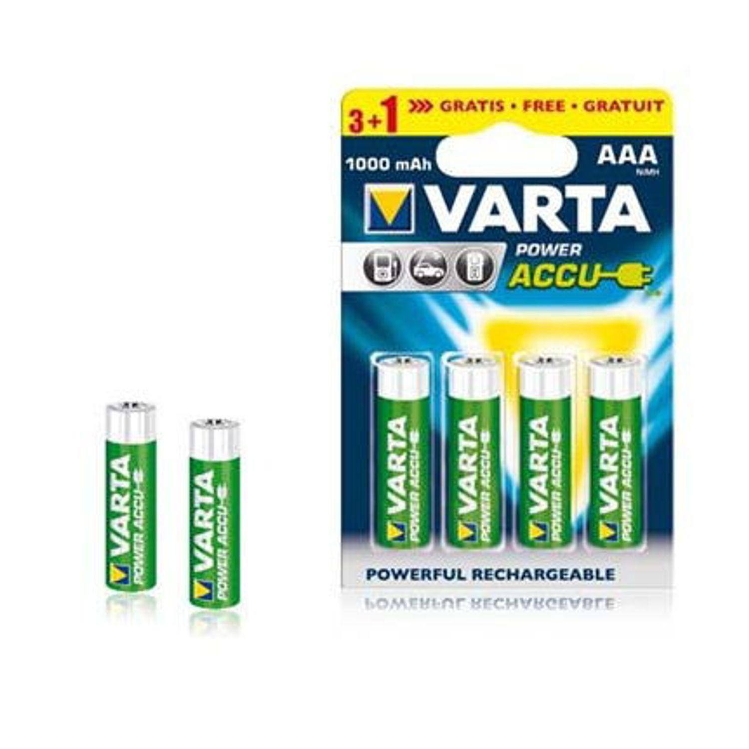 Set 4 Baterii VARTA BLISTER, AAA, 1000mAh fotografia produsului