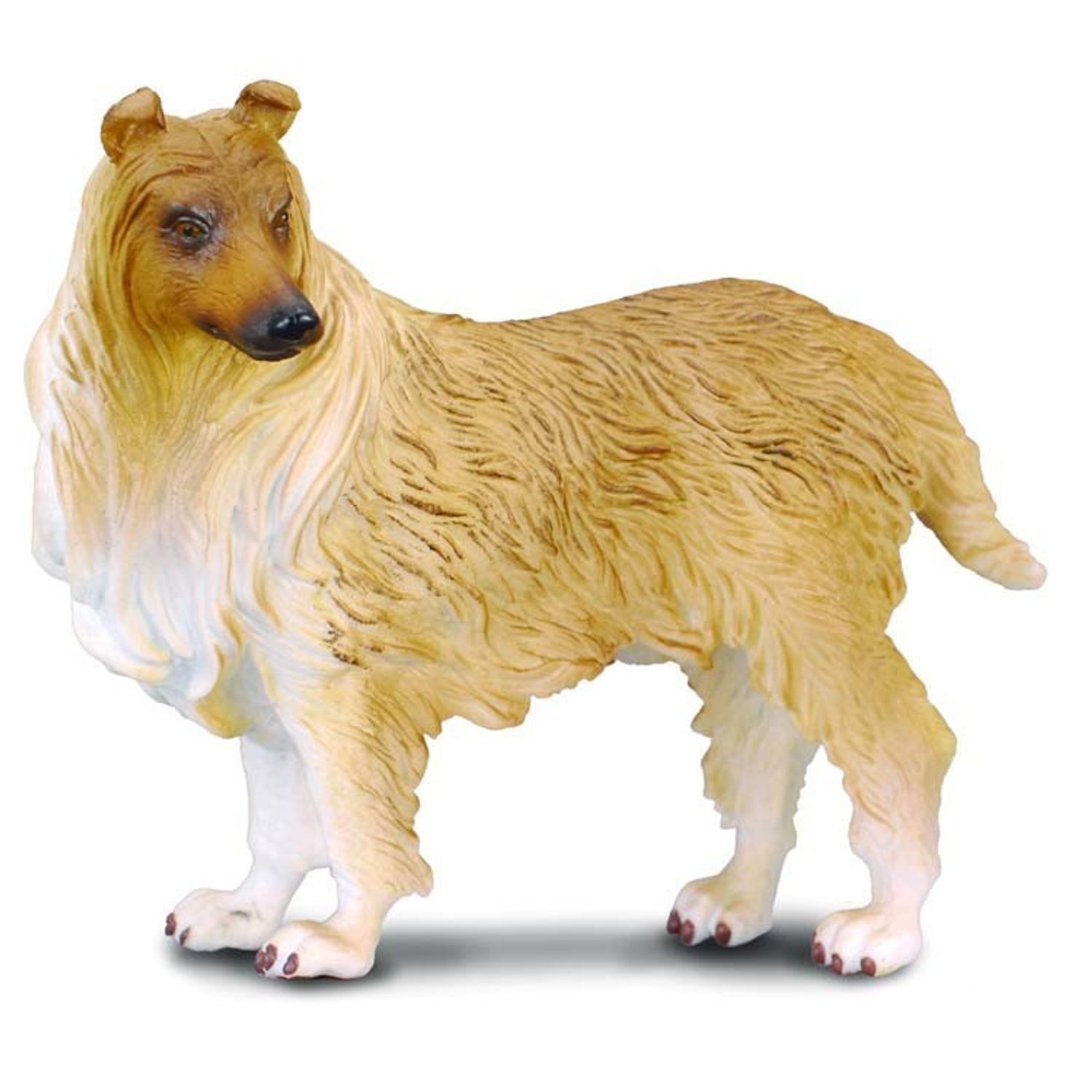 Collie cu par sarmos L Animal figurina fotografia produsului