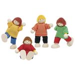 Familia mea - Set 4 papusi flexibile din lemn, Copii fotografia produsului