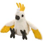 Papagal Cacadu Umbrelat Alb - Jucarie Plus 20 cm fotografia produsului
