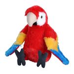 Papagal Macaw Stacojiu - Jucarie Plus 20 cm fotografia produsului