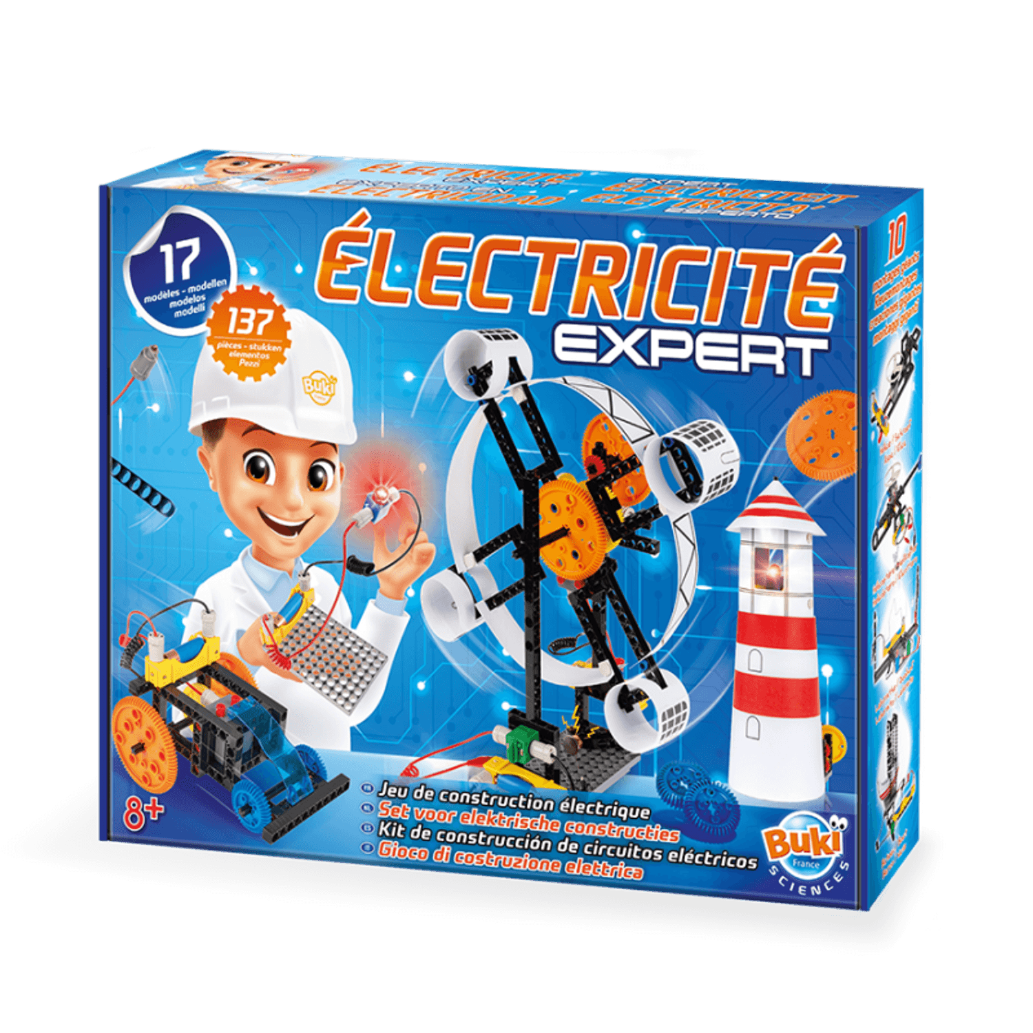 Set 17 experimente electrice pentru copii - Pachet expert 130 piese fotografia produsului View 2 L