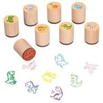 Set 8 stampile de lemn cu tematica Dinozauri fotografia produsului