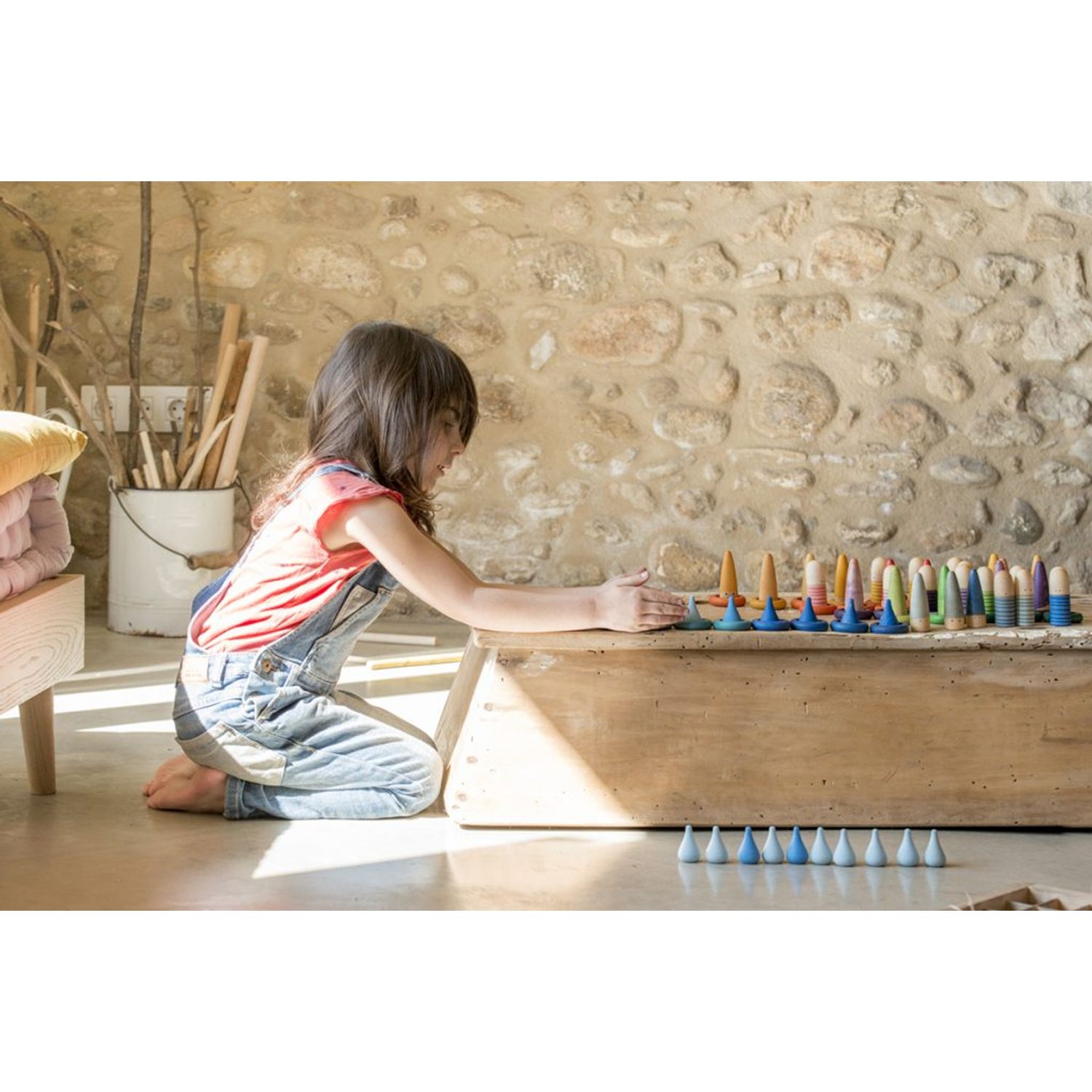 Picaturi Mandala raindrops - 36 piese din lemn pentru joc liber fotografia produsului View 2 L