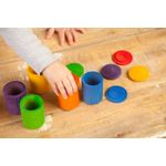 Paharele din lemn cu capac - Set 6 piese pentru joc liber fotografia produsului View 2 S