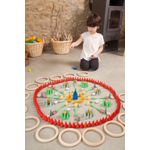Conuri verzi din lemn Mandala green cone - 36 piese pentru joc liber fotografia produsului View 6 S