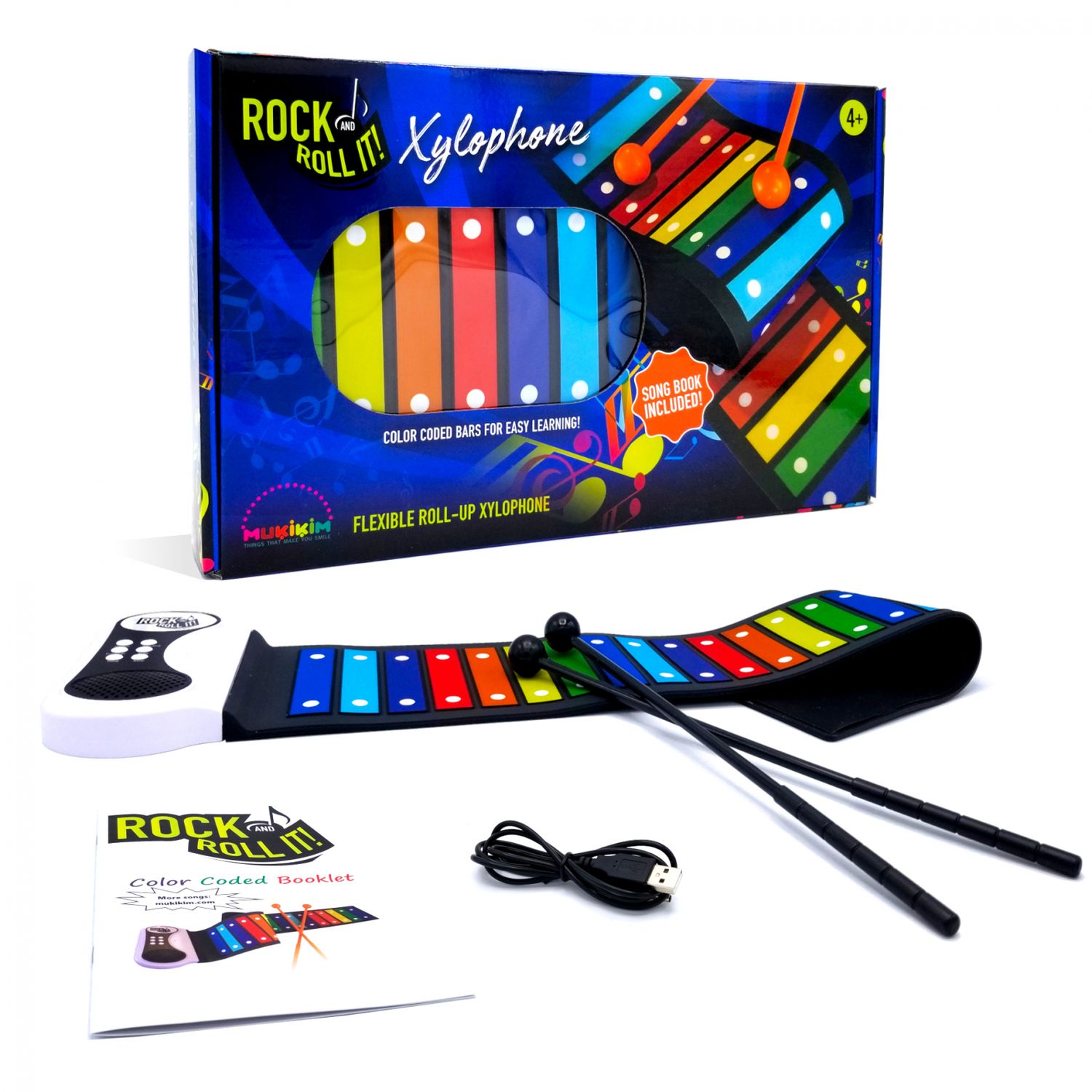 Xilofon rainbow pentru copii - ROCK AND ROLL IT fotografia produsului