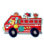 Firetruck pups puzzle - Masina de pompieri puzzle mare de podea fotografia produsului View 3 S