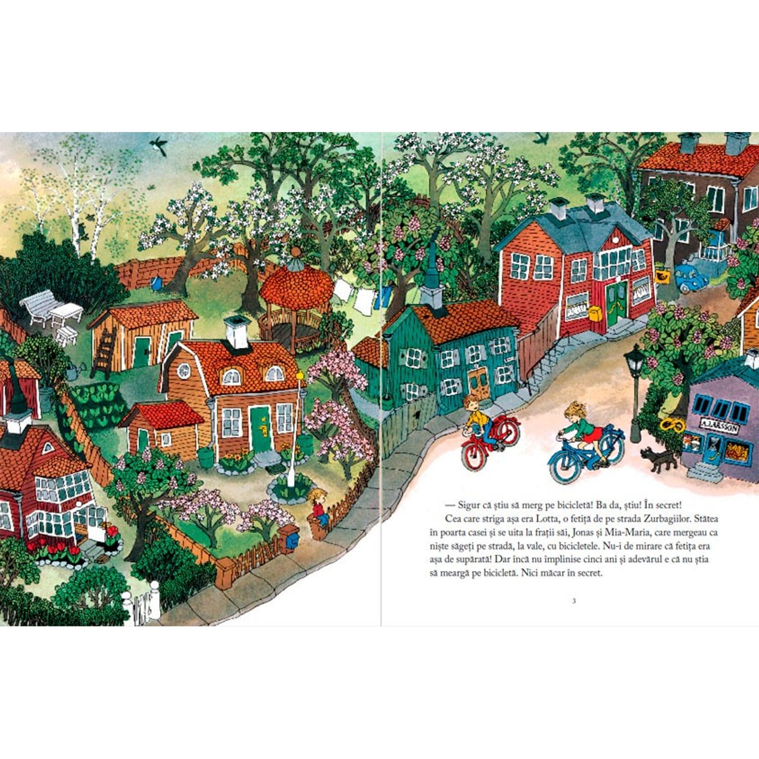 Lotta si bicicleta - de Astrid Lindgren, ilustratii de Ilon Wikland fotografia produsului View 2 L