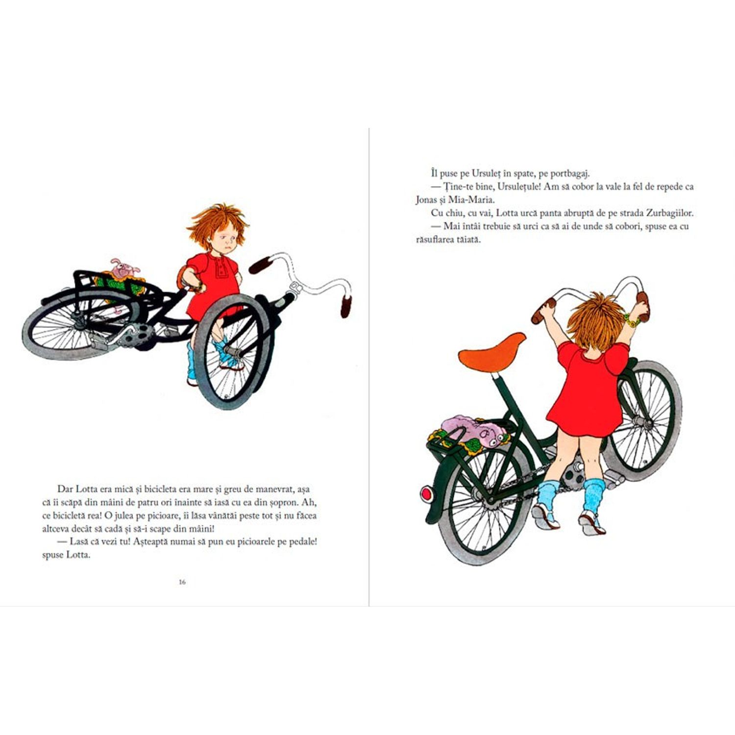Lotta si bicicleta - de Astrid Lindgren, ilustratii de Ilon Wikland fotografia produsului View 5 L