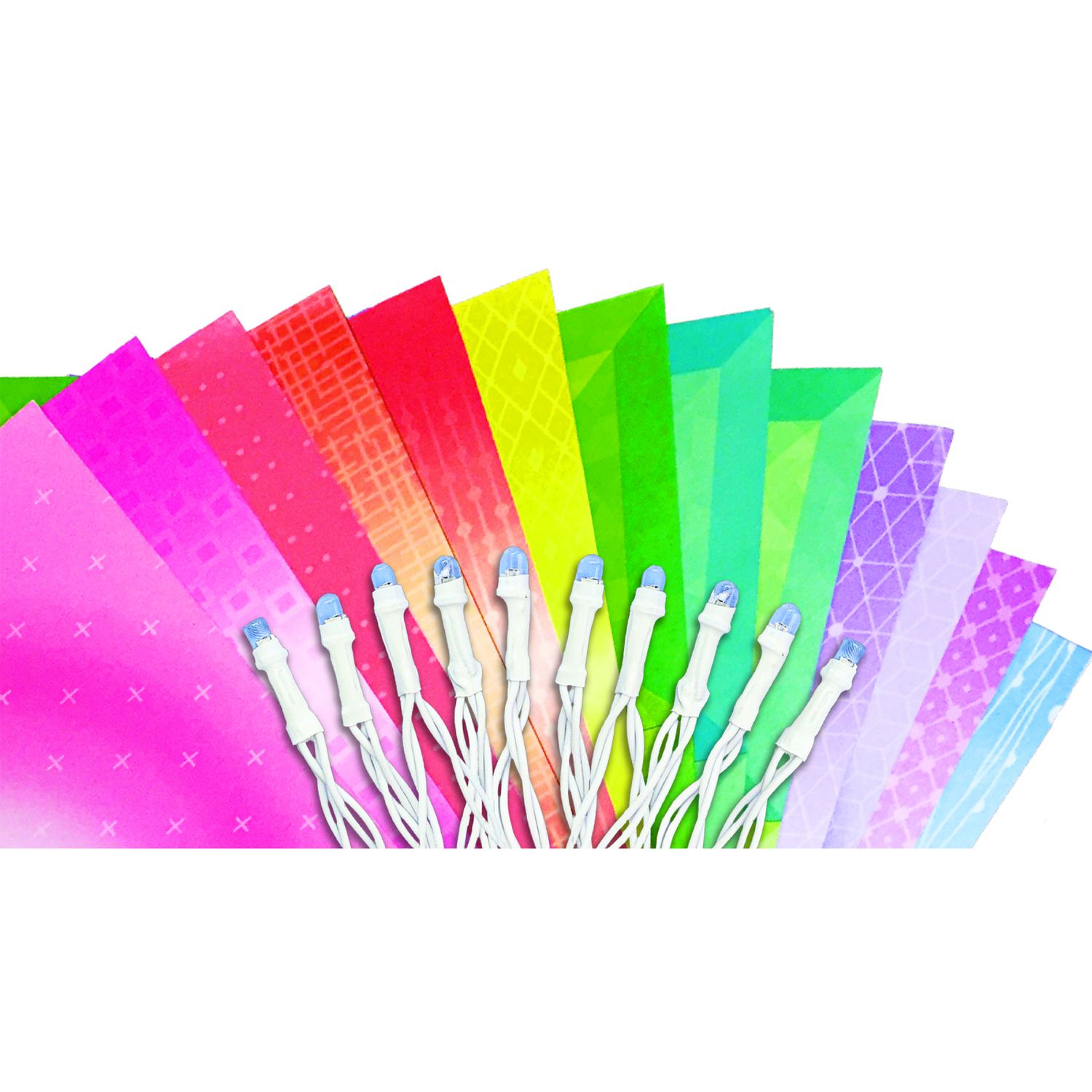 Set creativ DIY - Luminite cu flori origami fotografia produsului View 3 L