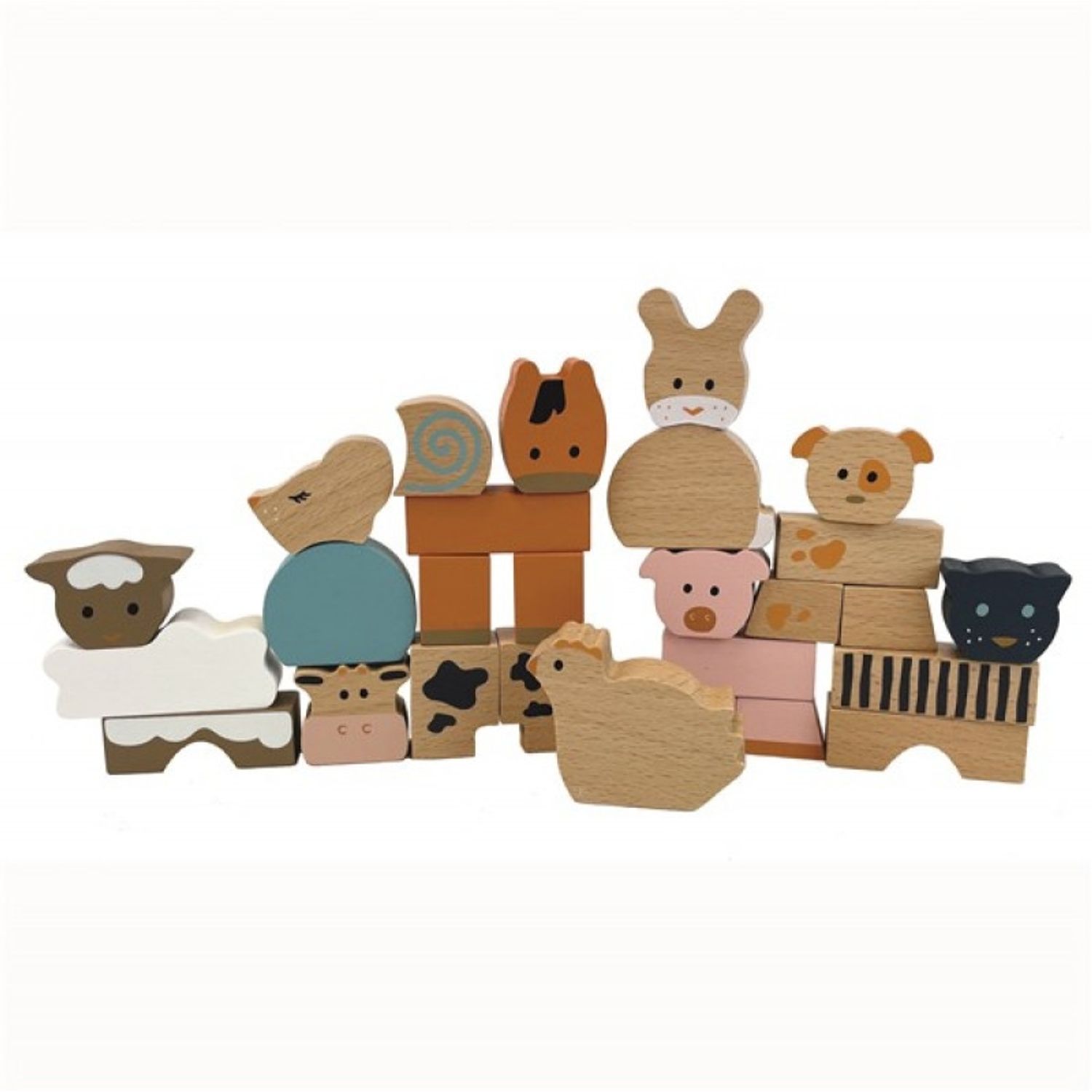 Animale din cuburi de lemn, Egmont toys fotografia produsului View 2 L