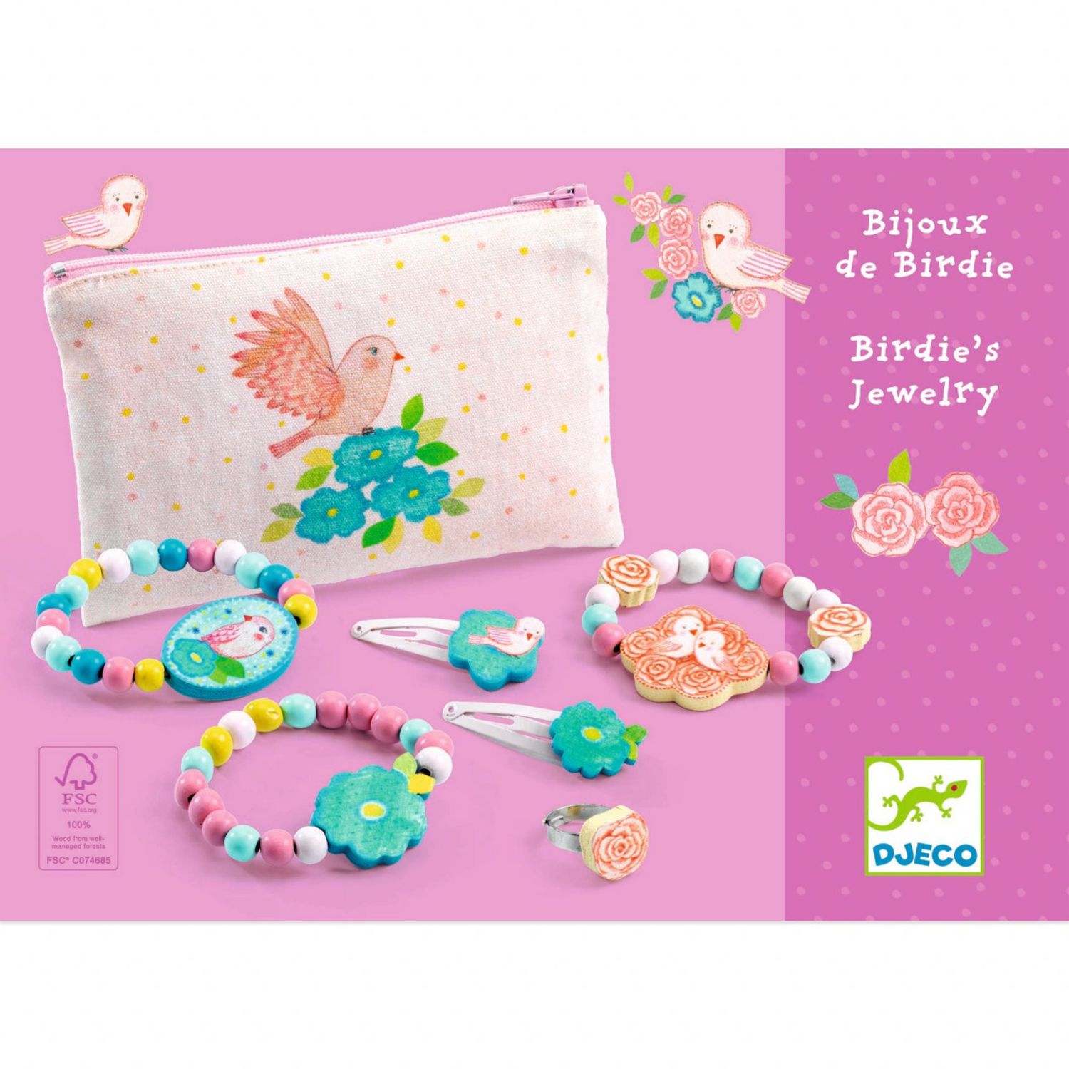 Set bijuterii pasare, Djeco fotografia produsului