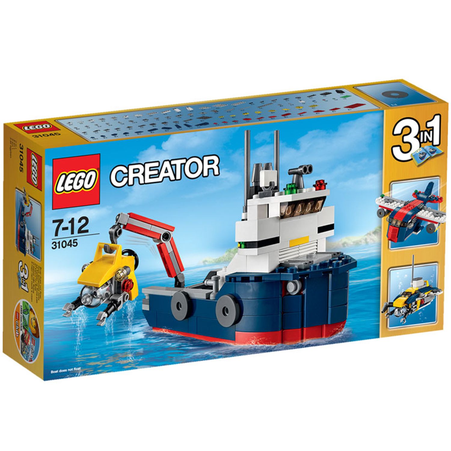 LEGO Creator - Nava de explorare oceanica (31045), 213 piese fotografia produsului