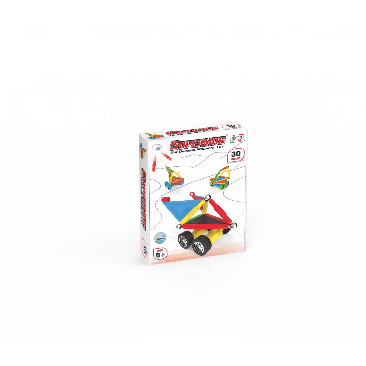 Set de constructie magnetic Supermag Projects Masini, 30 piese fotografia produsului