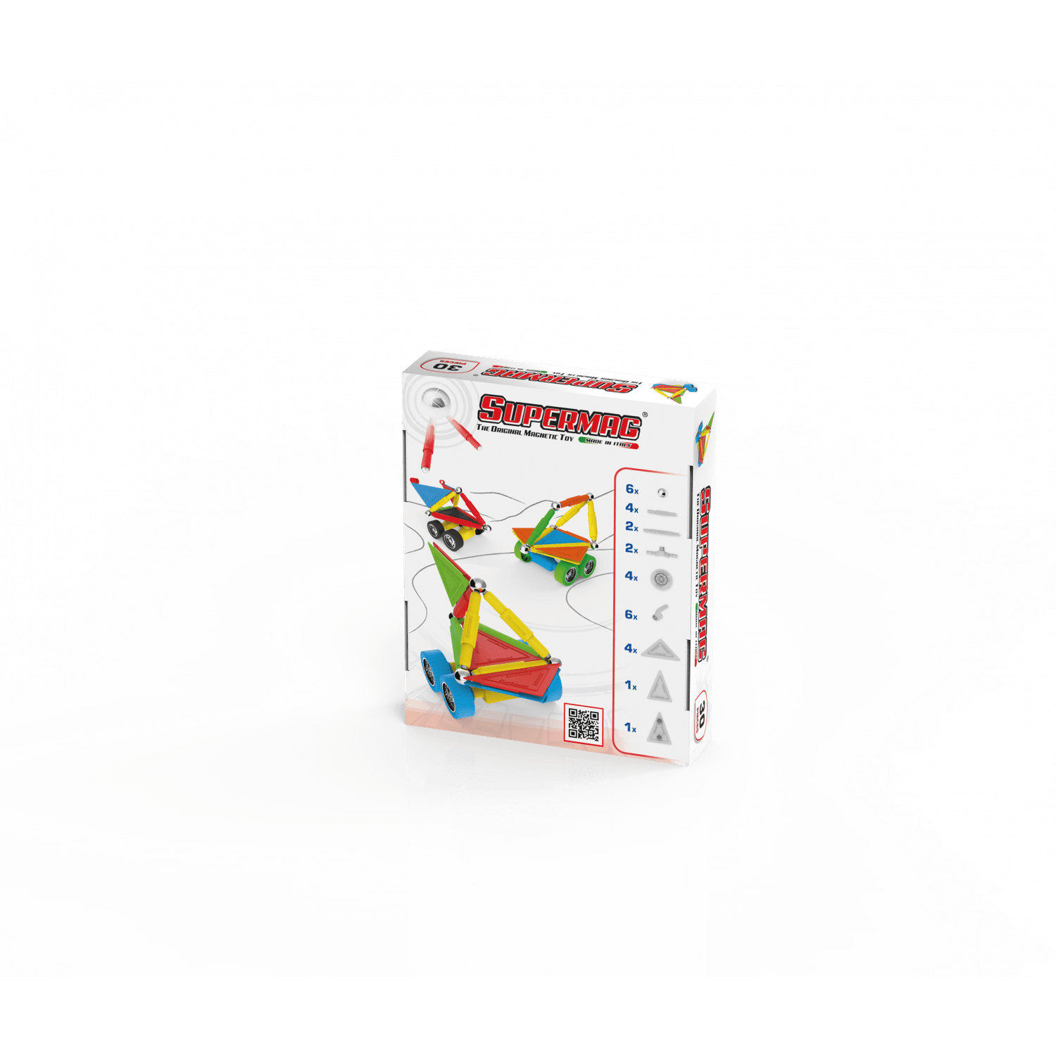 Set de constructie magnetic Supermag Projects Masini, 30 piese fotografia produsului View 2 L